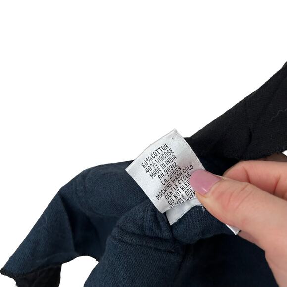 Parsley & Sage Black Blue Reversible Ruffle Cardigan Sz S - Picture 3 of 7